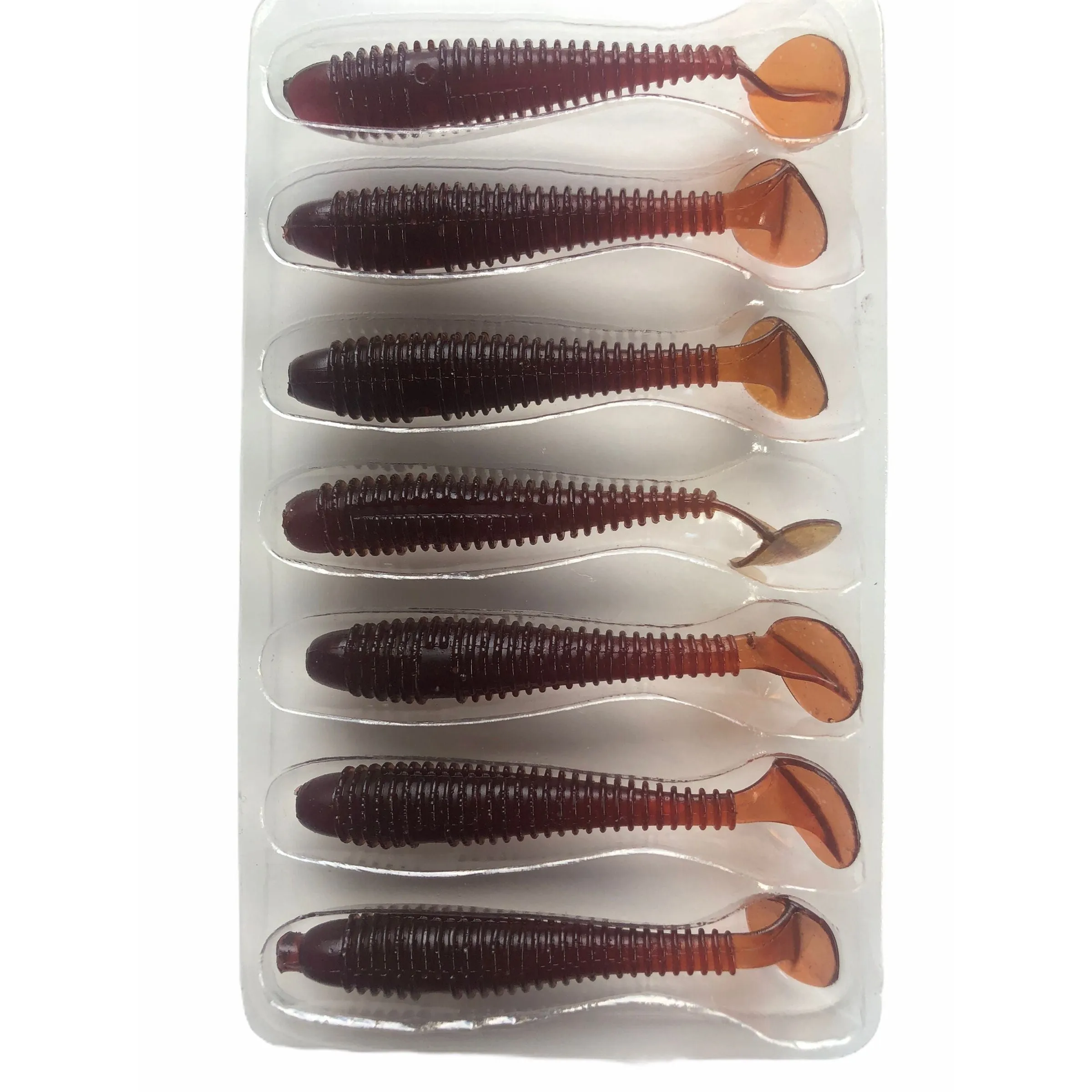 10 Packs Of Soft Plastic Paddle Tail Grub 2.8" 7cm Fishing Lures