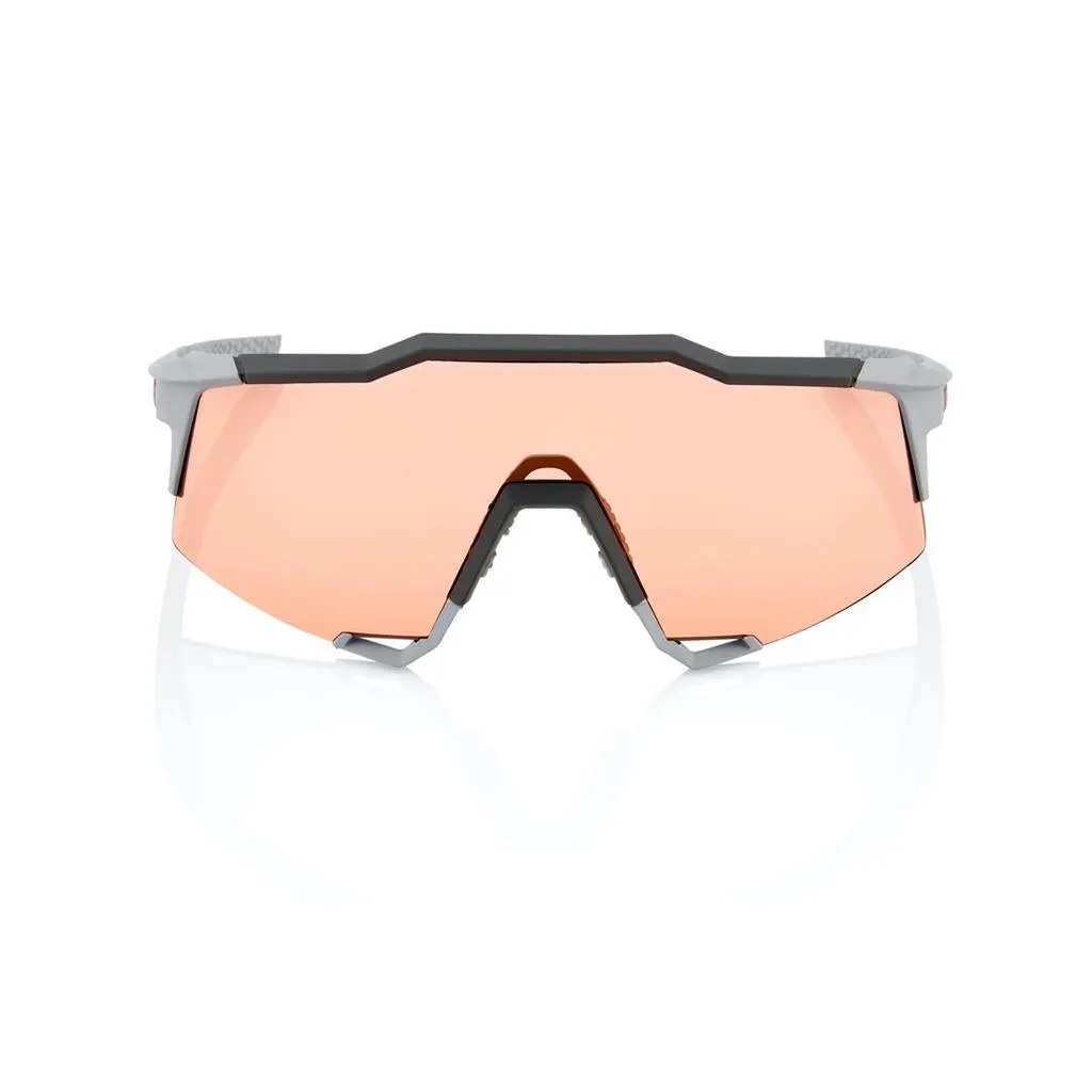 100% Speedcraft - Soft Tact Stone Grey - HiPER Coral Lens