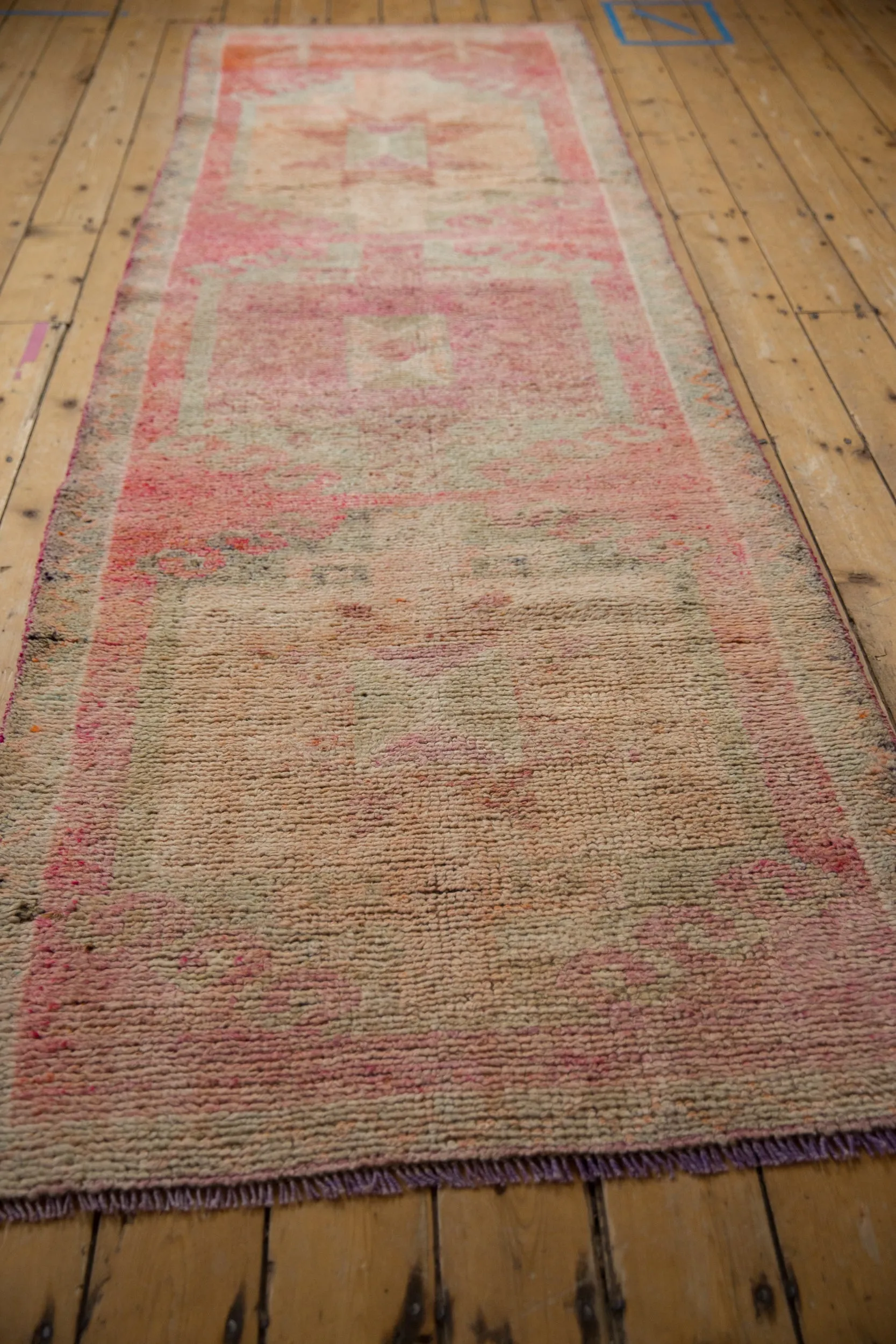 3.5x10.5 Vintage Distressed Kurd Rug Runner