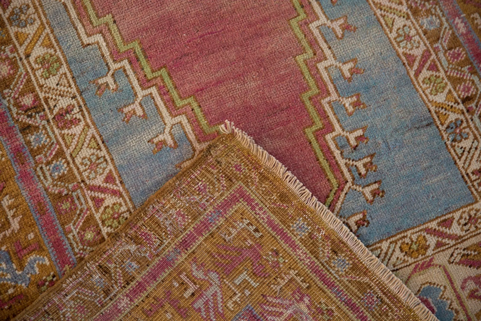 3.5x6 Vintage Distressed Oushak Rug