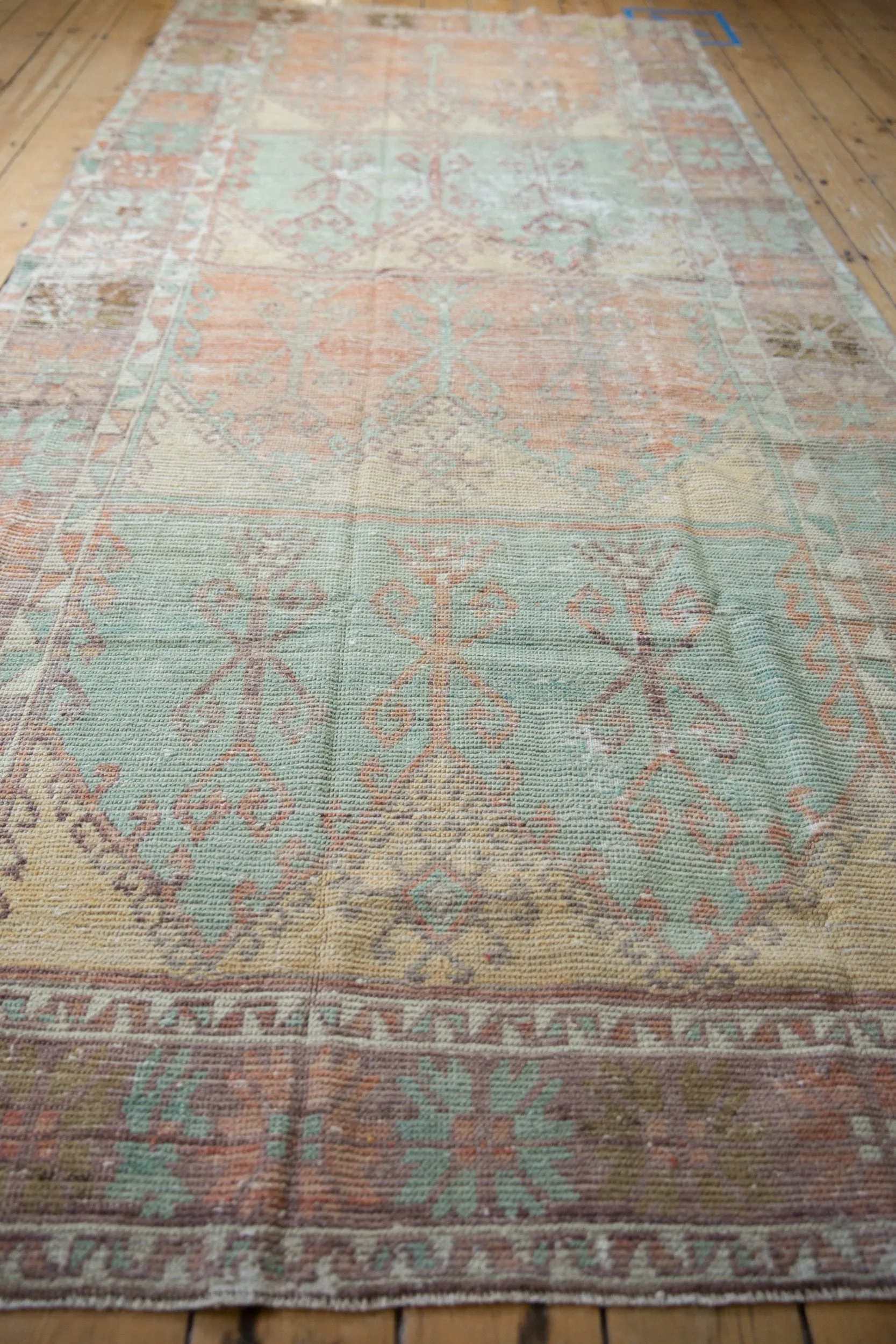 5x11.5 Vintage Distressed Oushak Rug Runner
