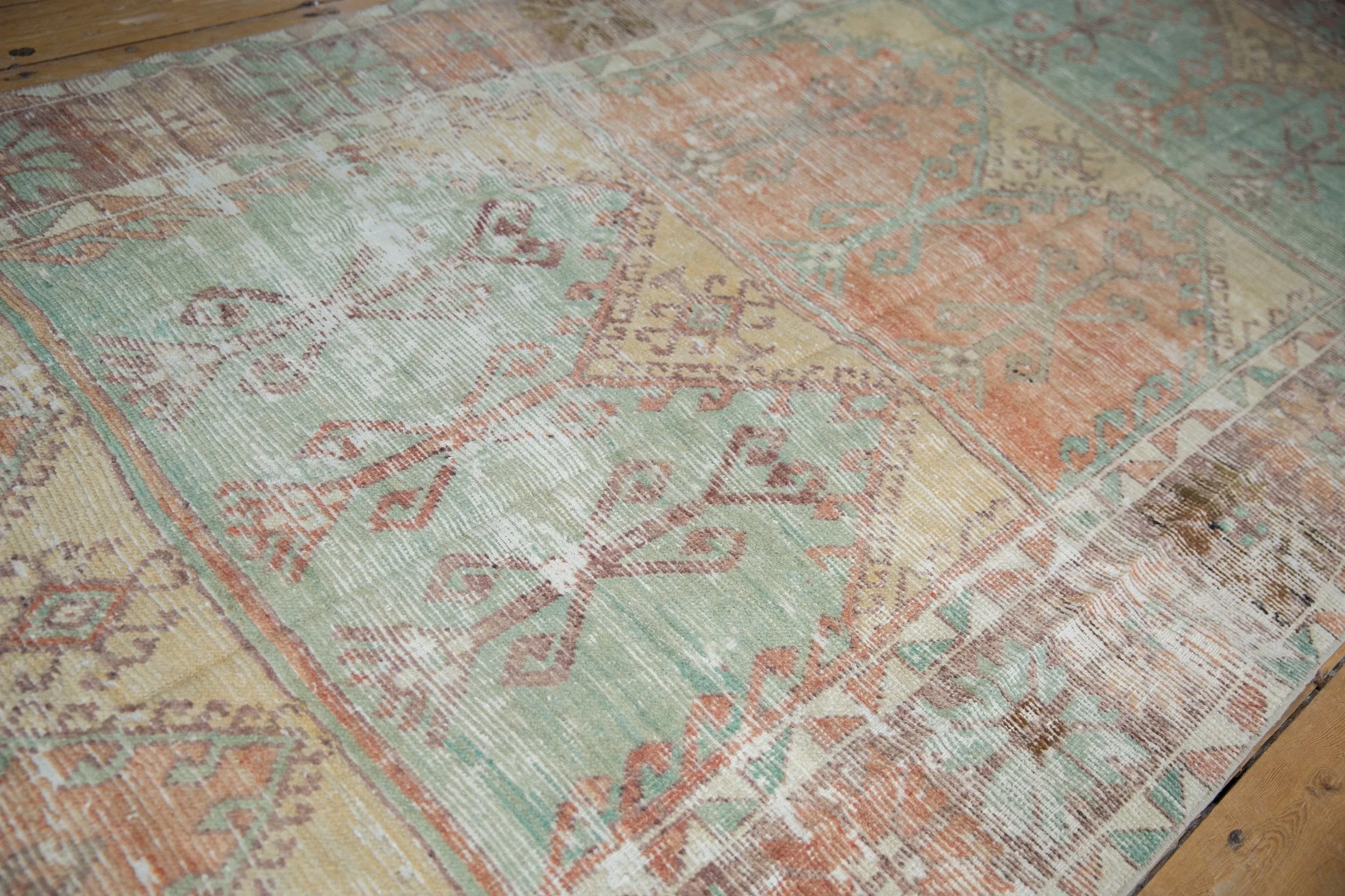 5x11.5 Vintage Distressed Oushak Rug Runner