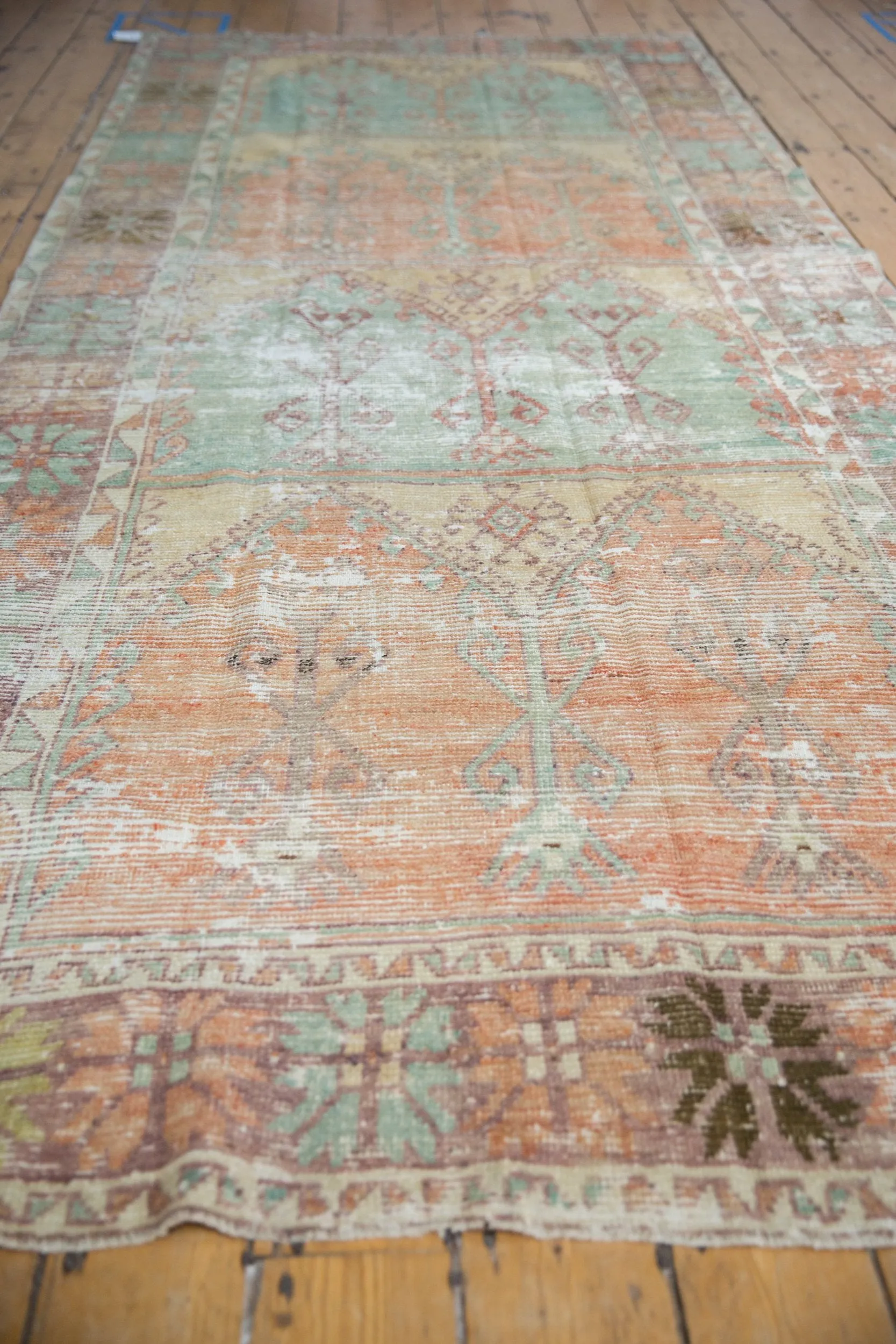 5x11.5 Vintage Distressed Oushak Rug Runner