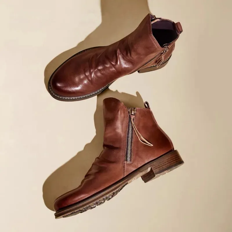 Anker™ | Stylish Zip-Up Ankle Boots