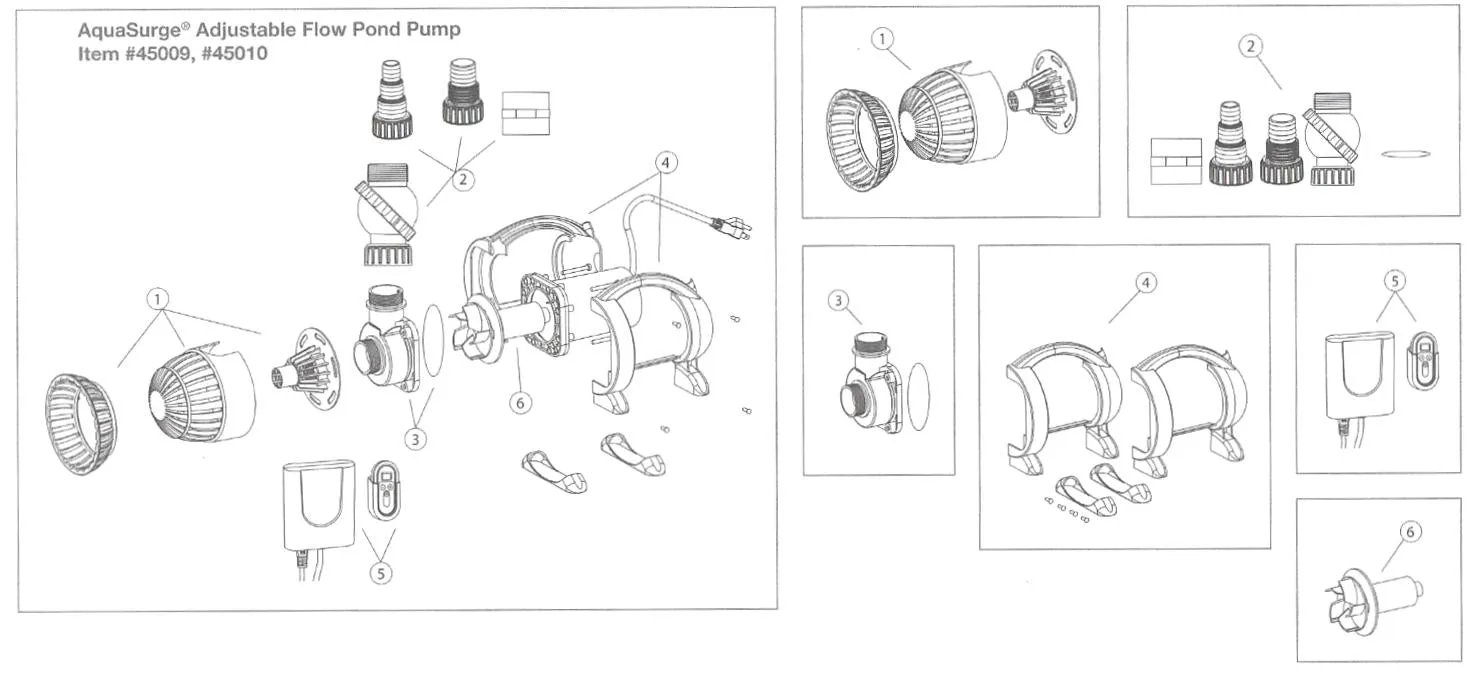 Aquascape Aquasurge Pumps G2 Replacement Parts