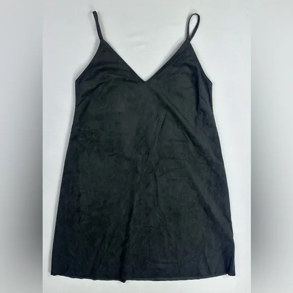 Aritzia Wilfred Free Vivienne Vegan Suede Mini Dress grey gray size Medium