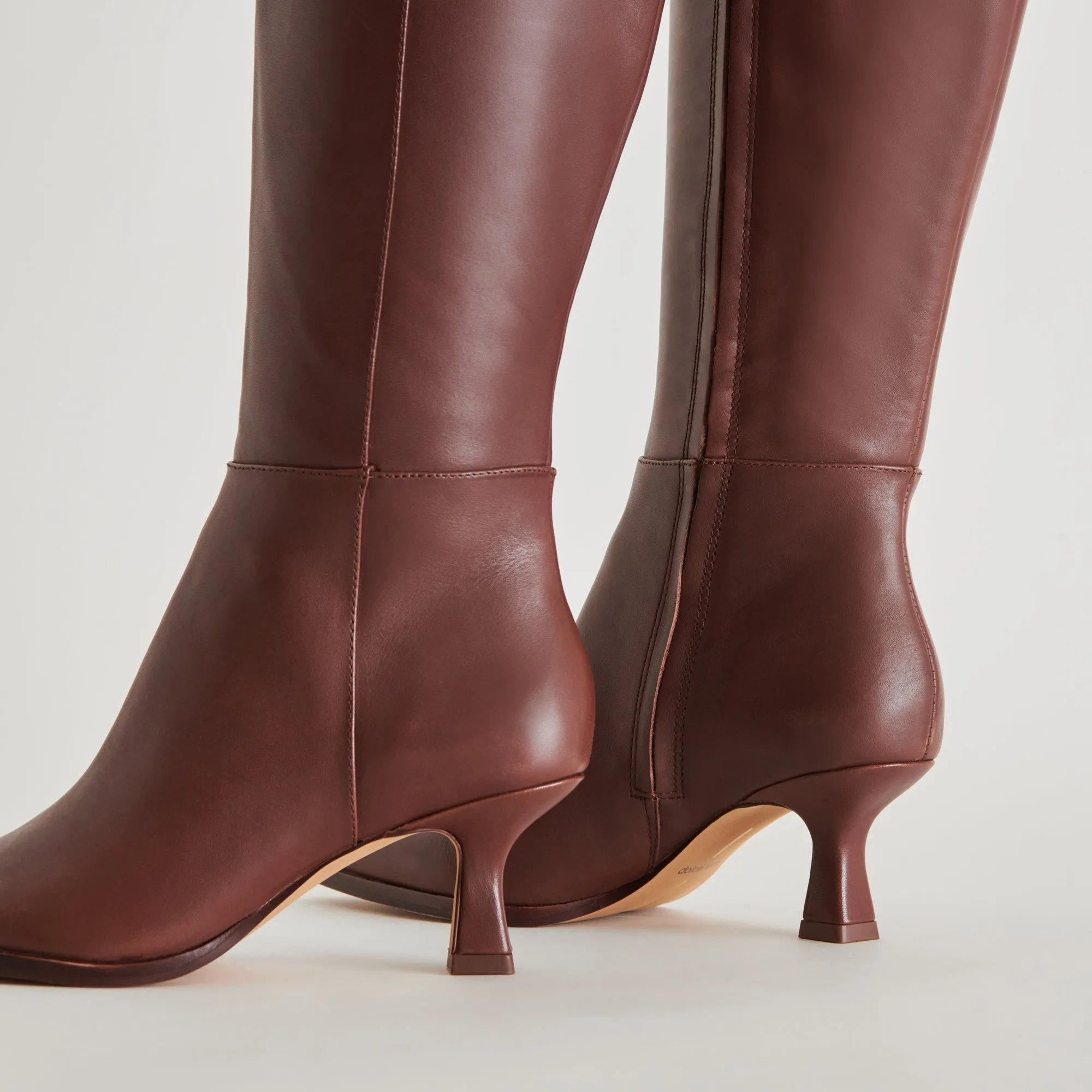 AUGGIE EXTRA WIDE CALF BOOTS CHOCOLATE LEATHER - re:vita
