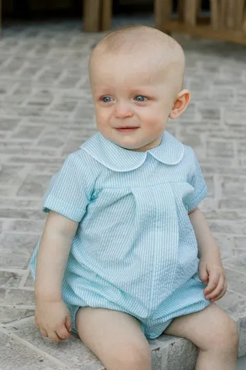 Bailey Boys Dressy Bubble Short - Palm Seersucker