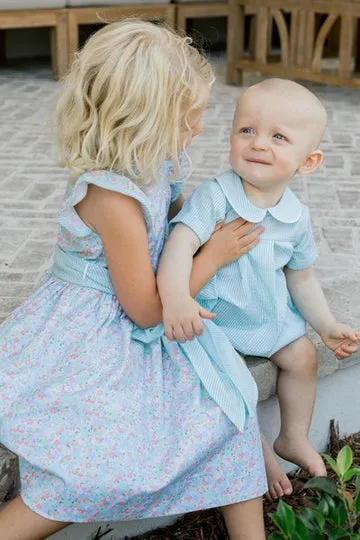 Bailey Boys Dressy Bubble Short - Palm Seersucker