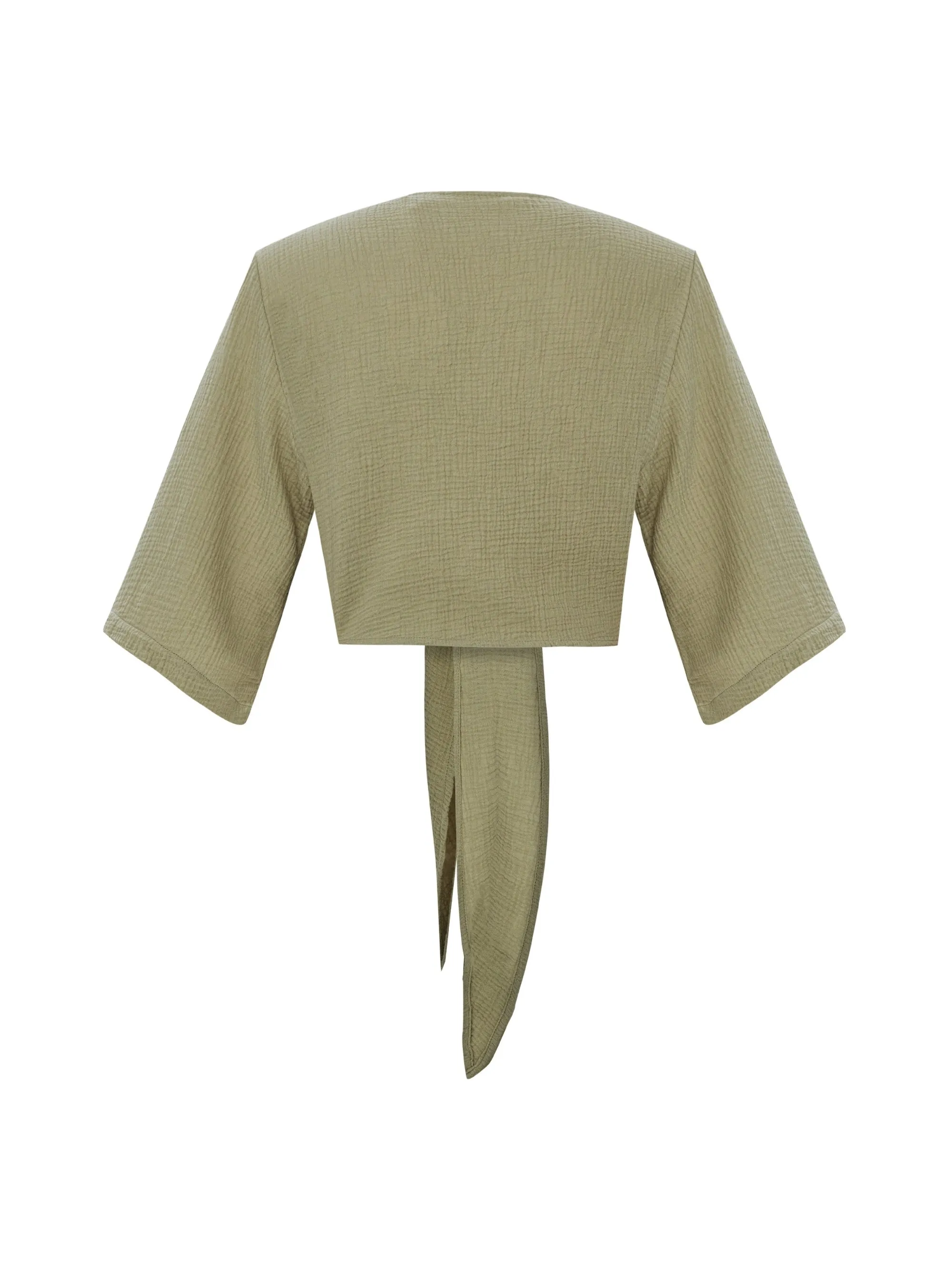 Bali Wrap Top - Khaki Green