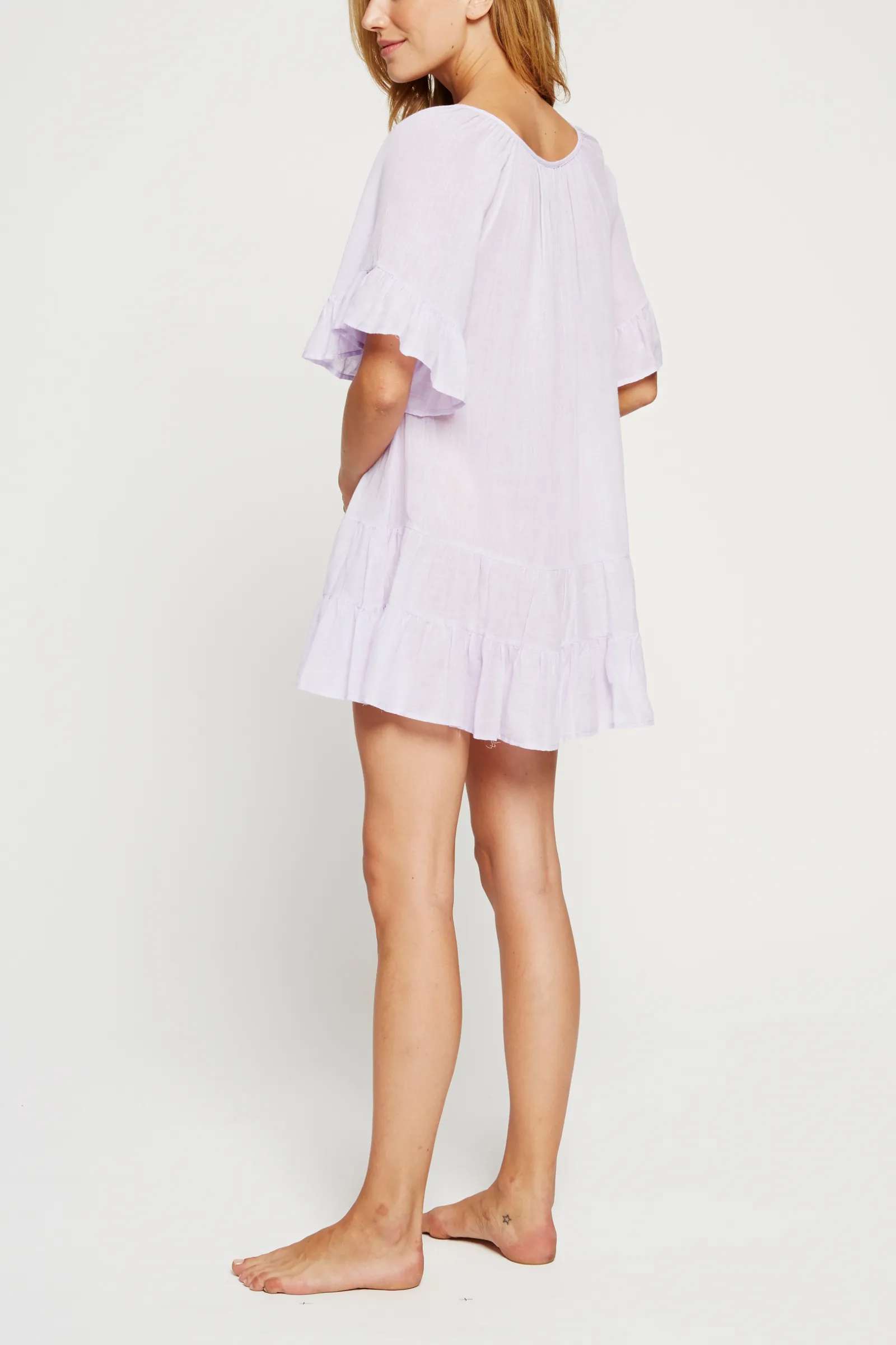 Bell Sleeve Nightie - Lavender