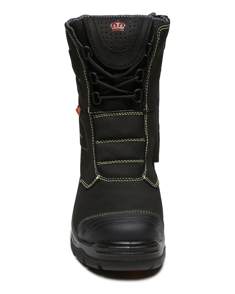Bennu Rigger High Leg Zip Side Safety Boot - Black