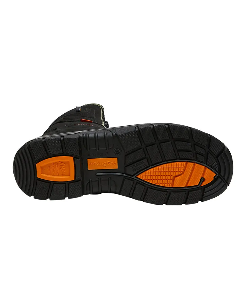 Bennu Rigger High Leg Zip Side Safety Boot - Black