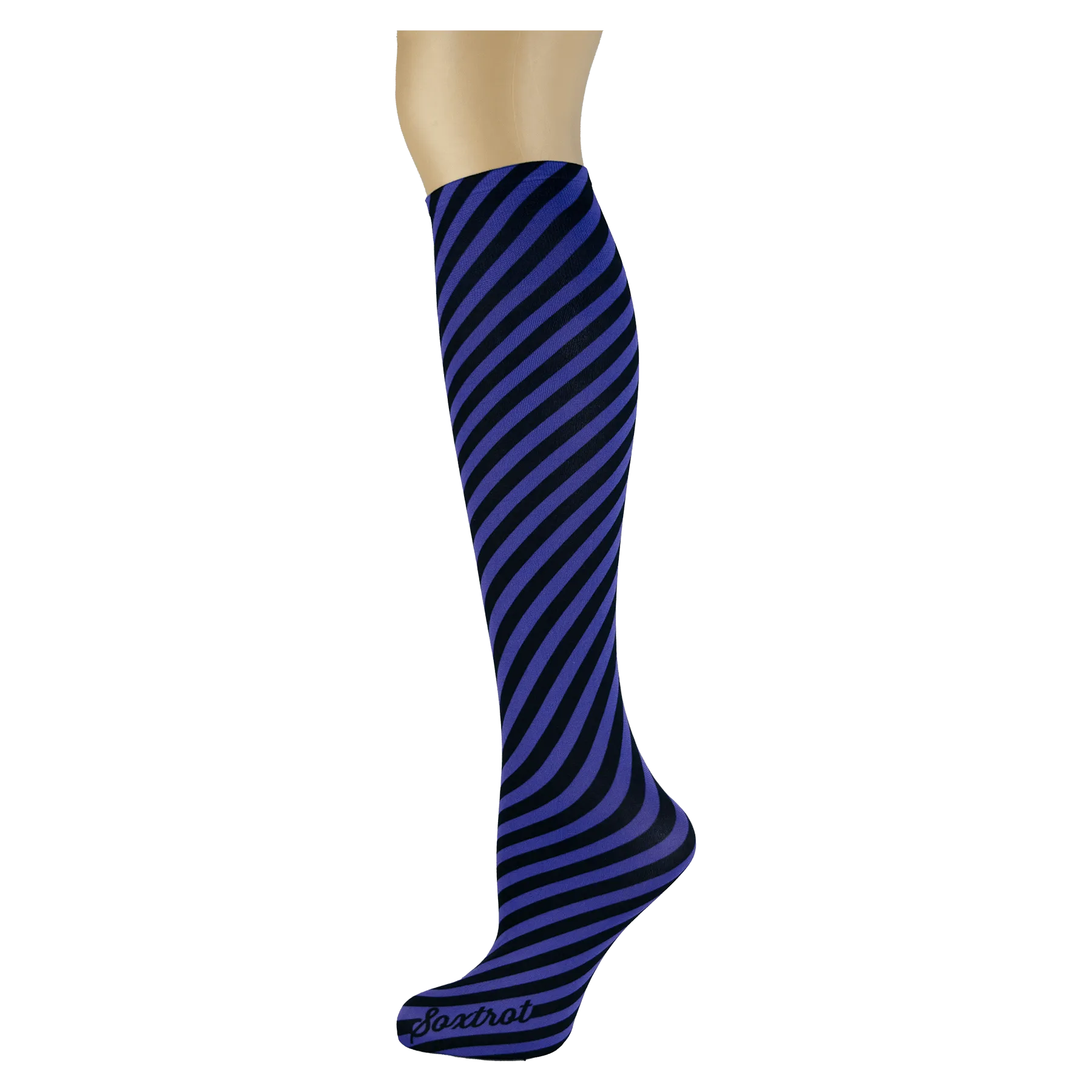 Bias Stripe Adult Knee Highs