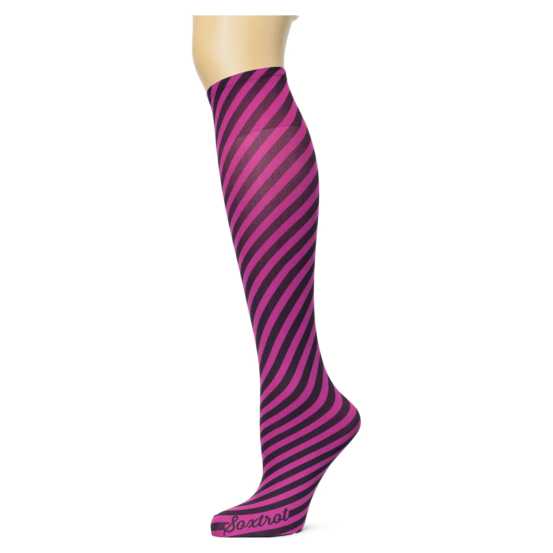 Bias Stripe Adult Knee Highs
