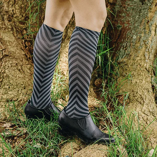 Bias Stripe Adult Knee Highs
