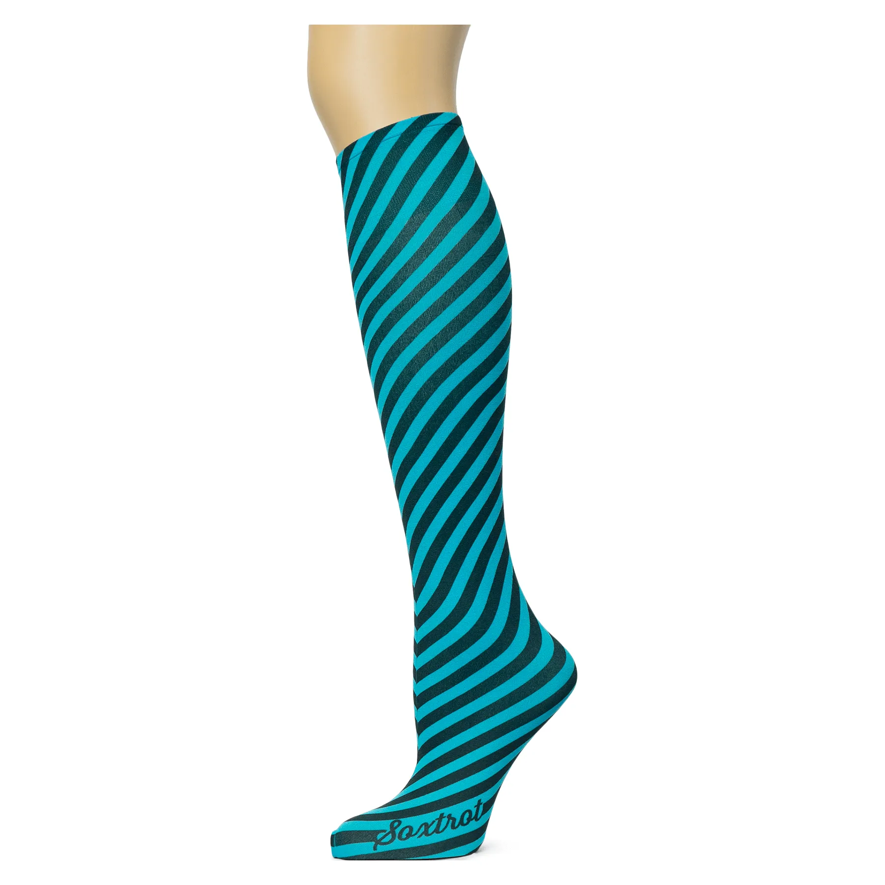 Bias Stripe Adult Knee Highs