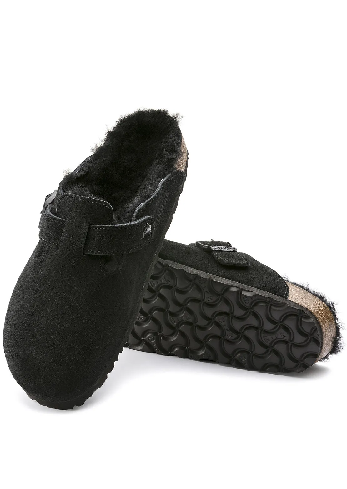 Birkenstock Unisex Boston Shearling Suede Sandals