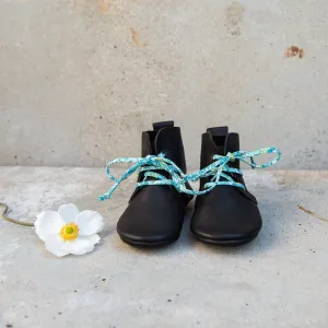 BLACK HIGH TOPS WITH LIBERTY PRINT LACES