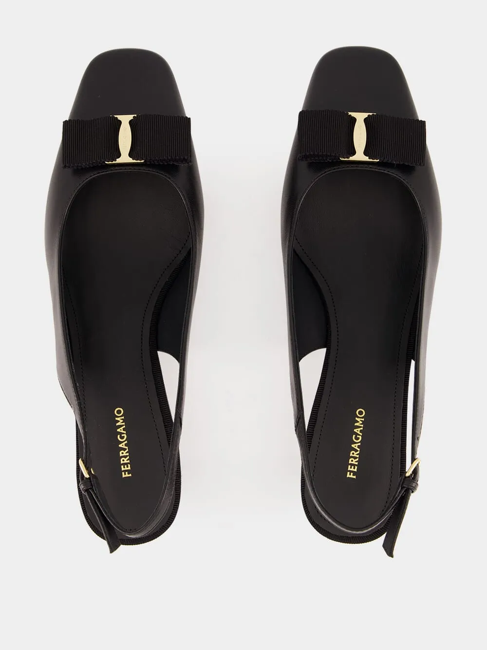 Black Iconic Bow Slingback
