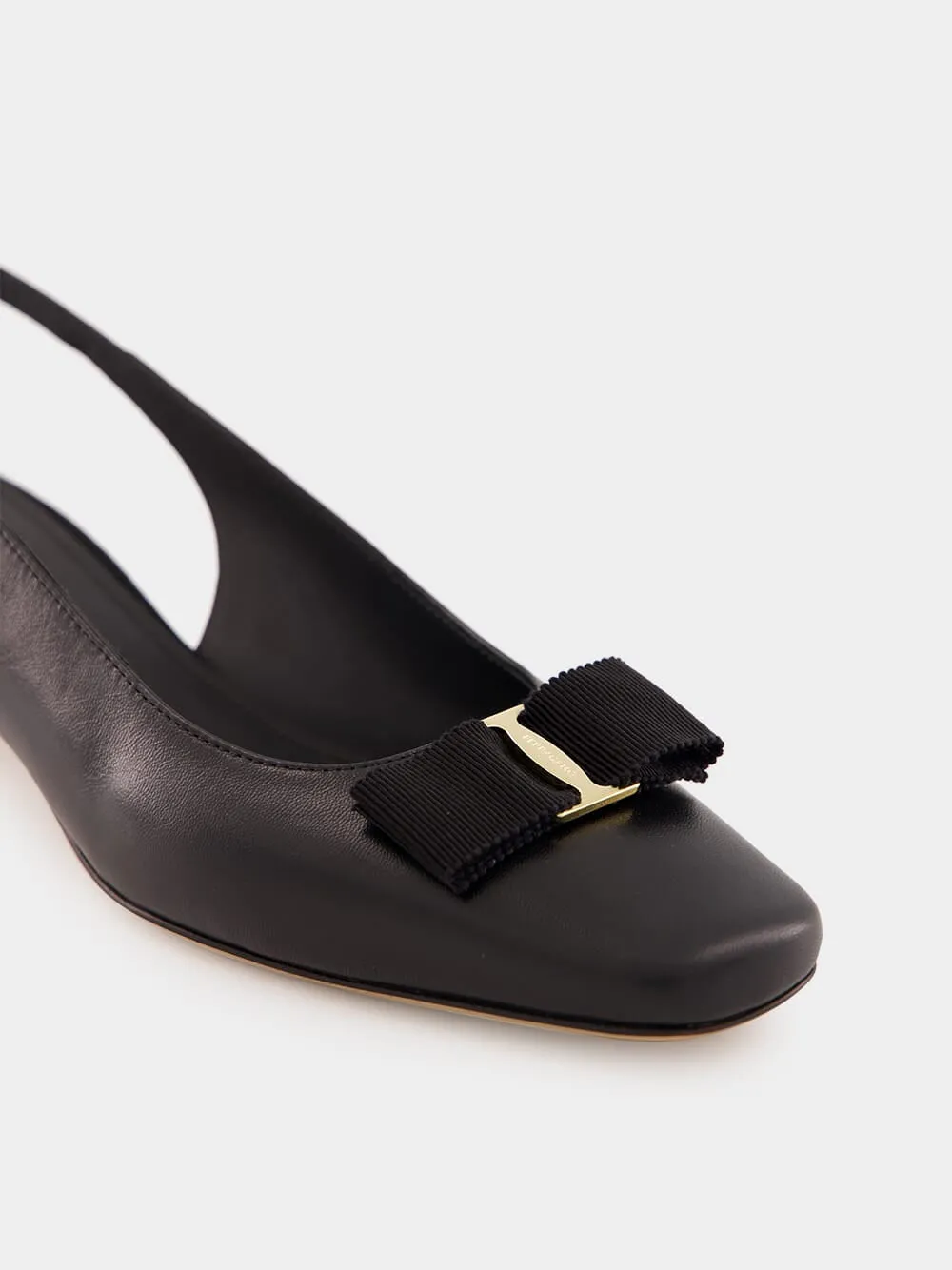 Black Iconic Bow Slingback