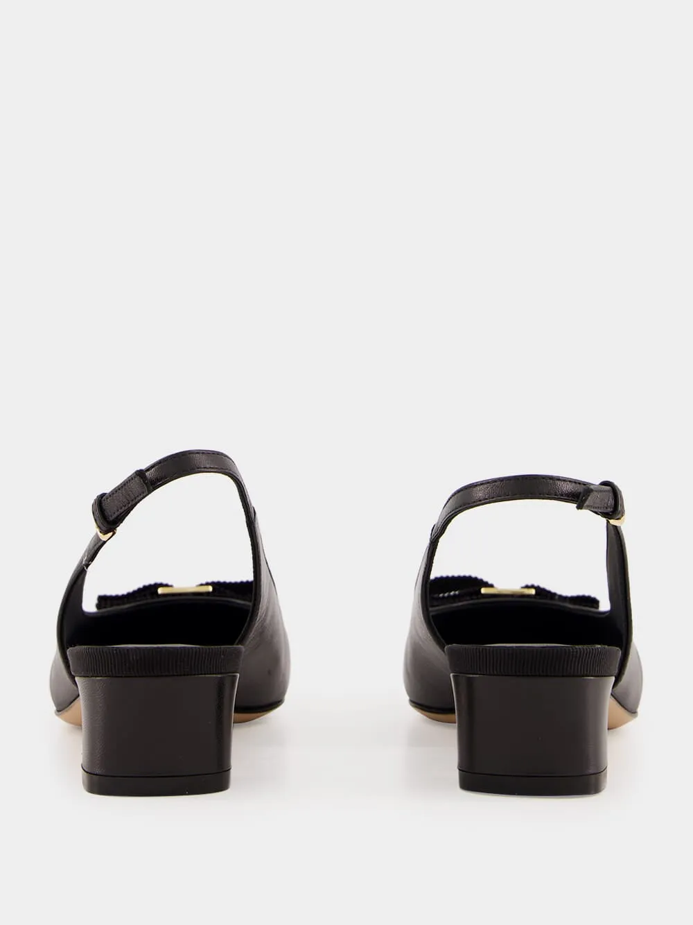 Black Iconic Bow Slingback