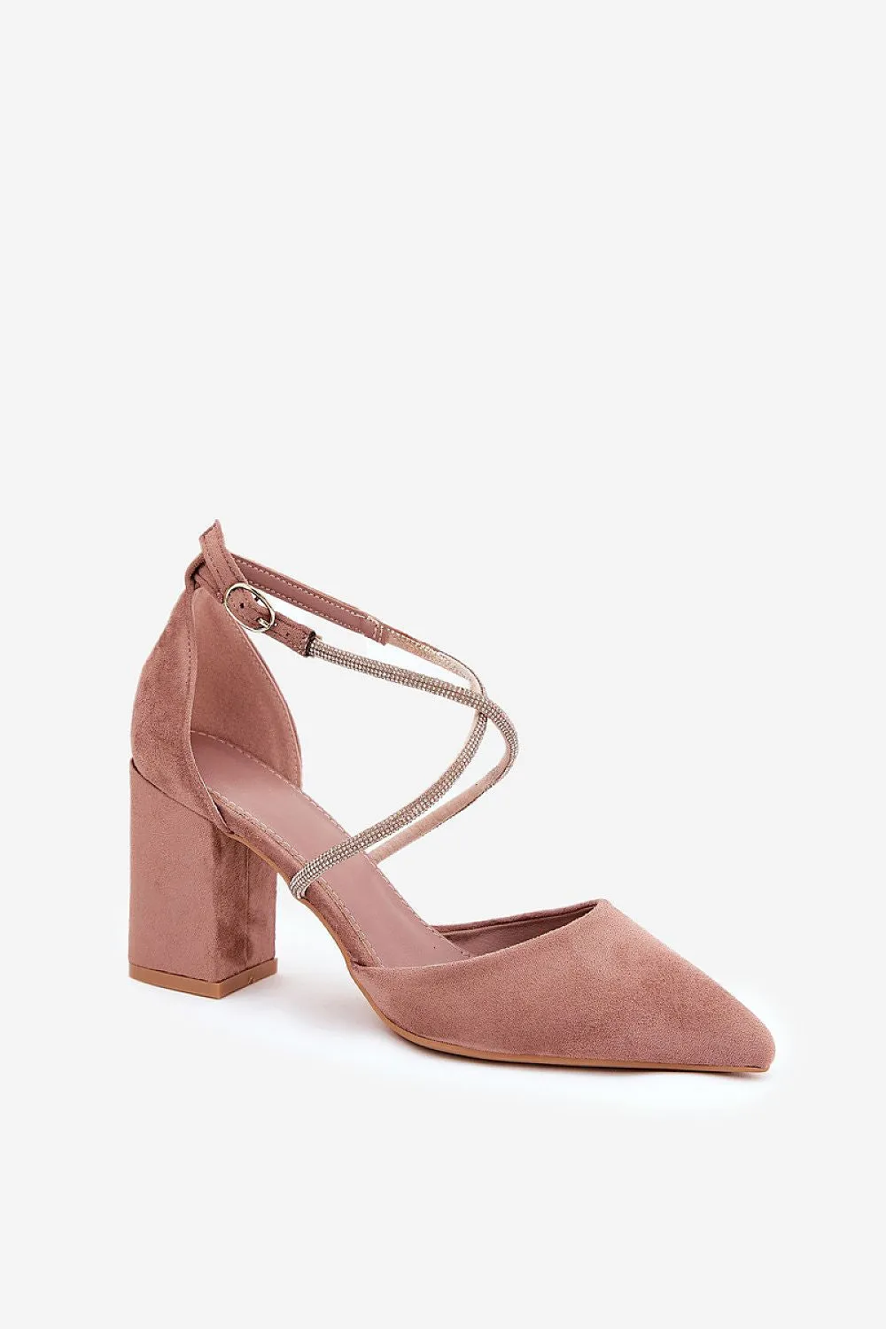 Block heel pumps