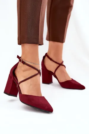 Block heel pumps