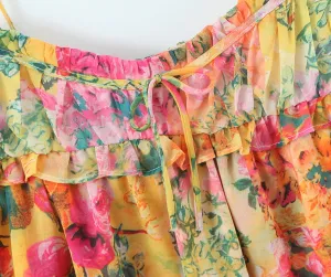 Bohemian Floral Suspender Mini Dress – Sexy Sleeveless Holiday Beach Dress for Women in Multicolor Summer Print