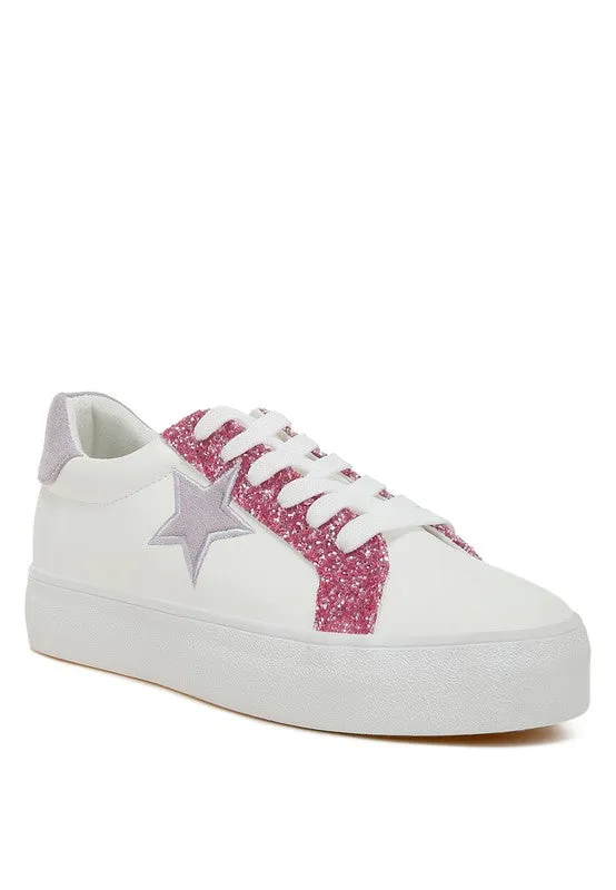 Bomber Metallic Star Glitter Sneakers