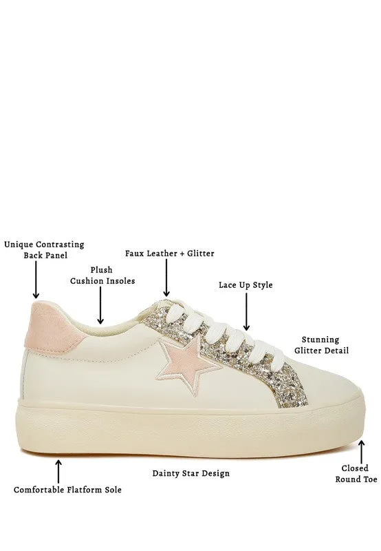 Bomber Metallic Star Glitter Sneakers