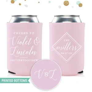 Bottom-Printed Wedding Can Cooler #194B