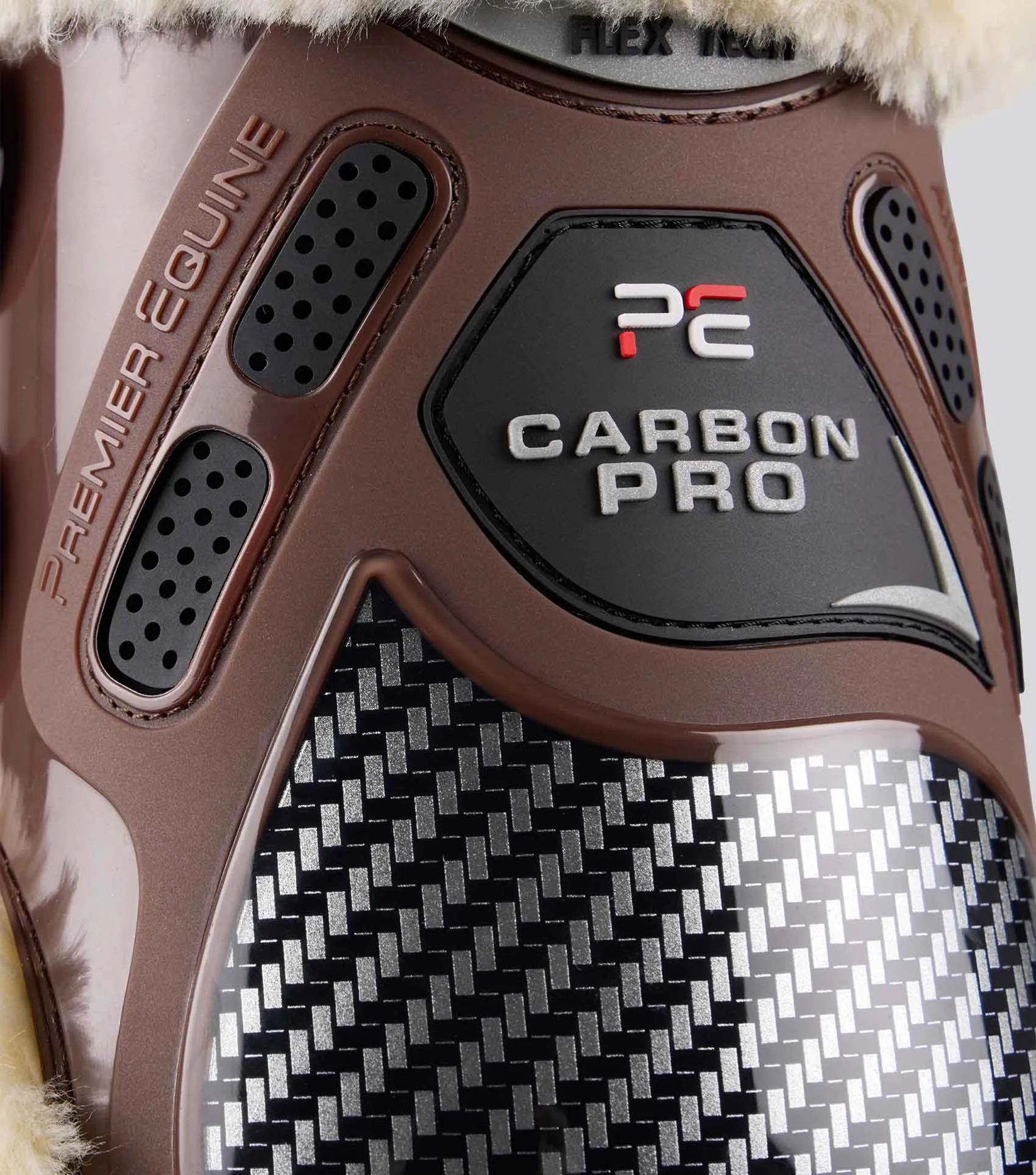 Carbon Pro Techno Wool Fetlock Boots Brown