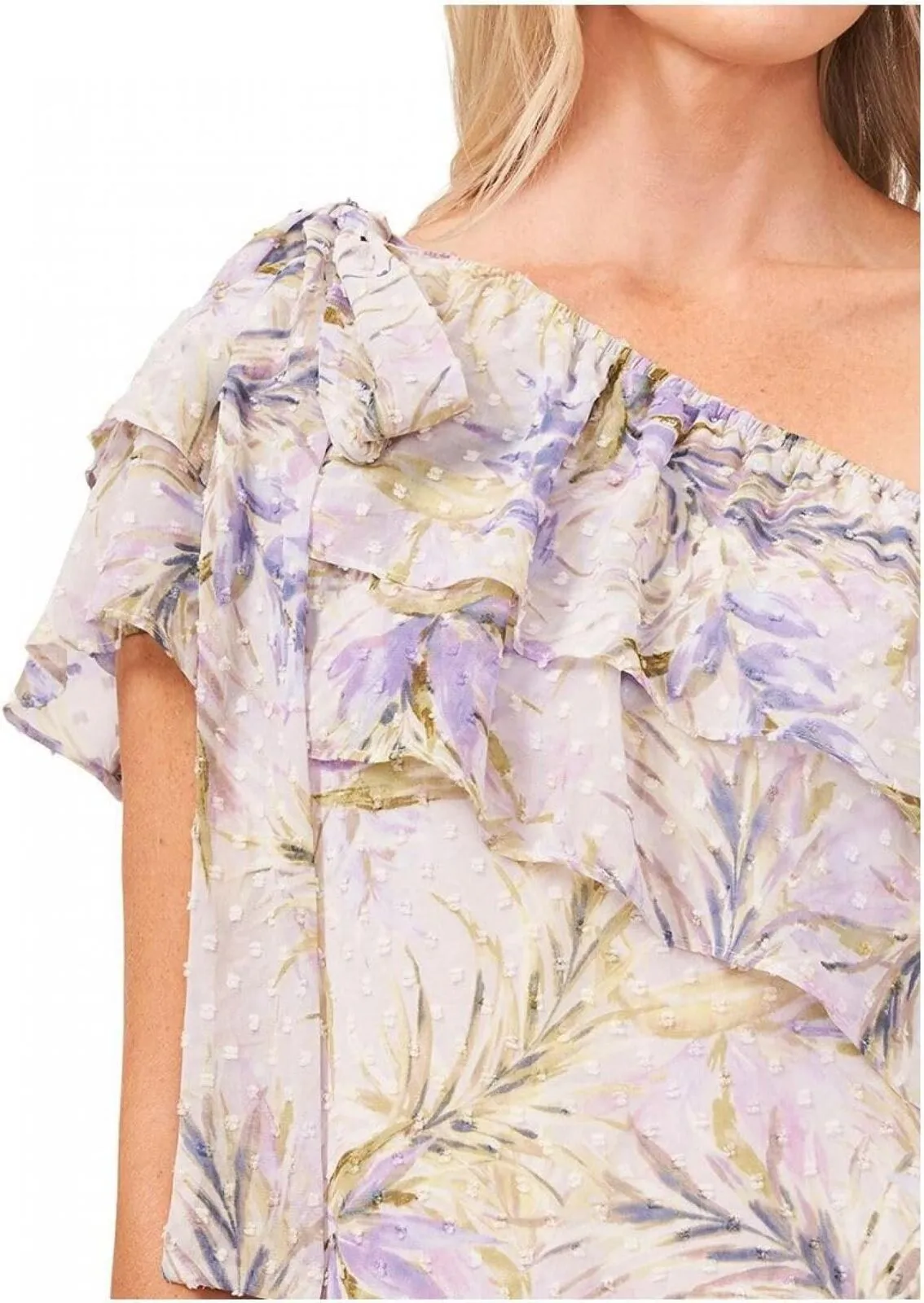 Cece Women's One Shoulder Baja Palm Dress 7022916