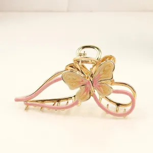 Chic Enamel Colorful Butterfly Chignon Claw Clip Hair Clip