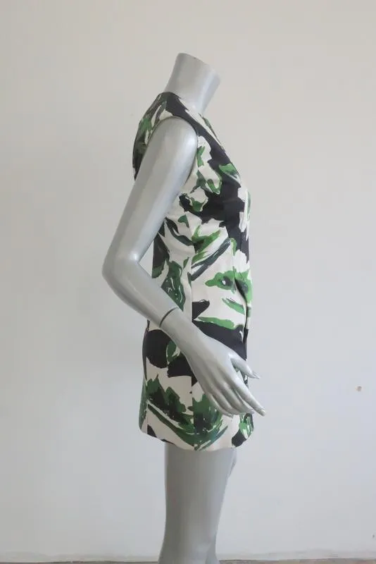 Christian Dior Multi Color Floral Silk Long Vest Sz US4
