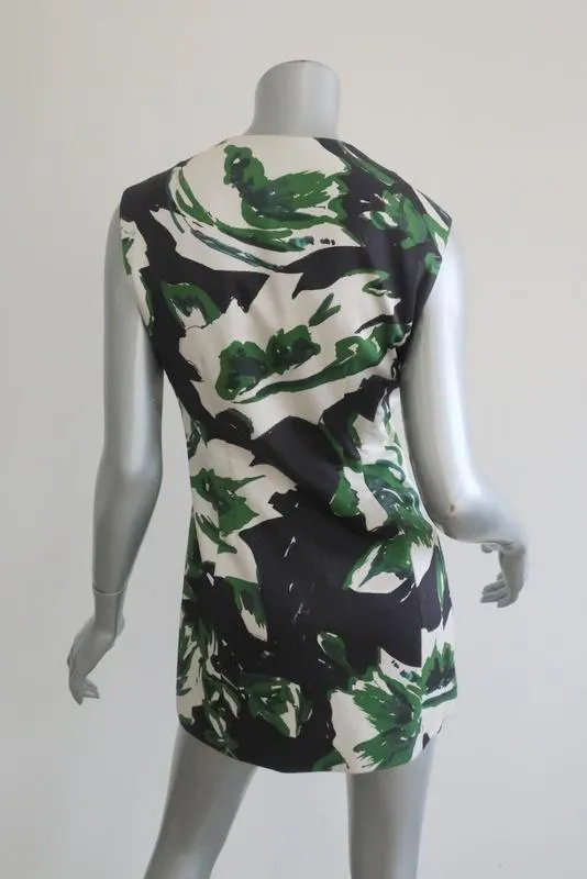 Christian Dior Multi Color Floral Silk Long Vest Sz US4