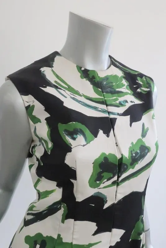 Christian Dior Multi Color Floral Silk Long Vest Sz US4