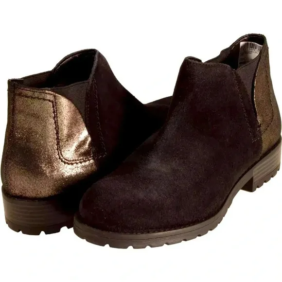 Clarks Clarkwell Demi Womens Chelsea Boot Black Interest US Size 9.5 WIDE NWOB