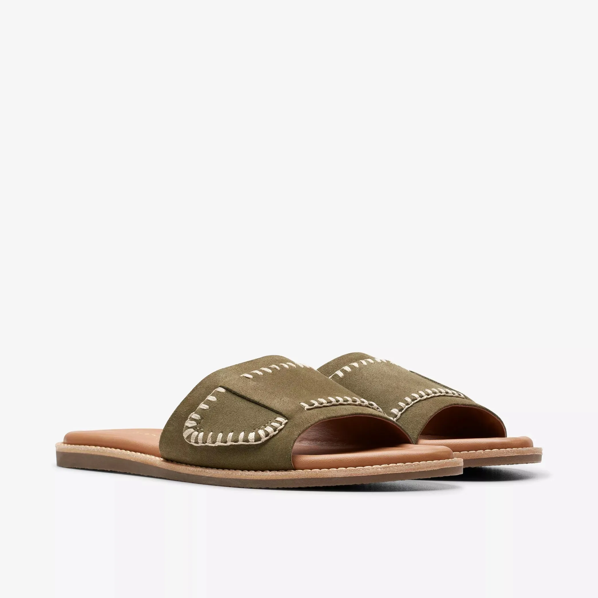 Clarks Women's Maritime Mule Olive Suede 26176401