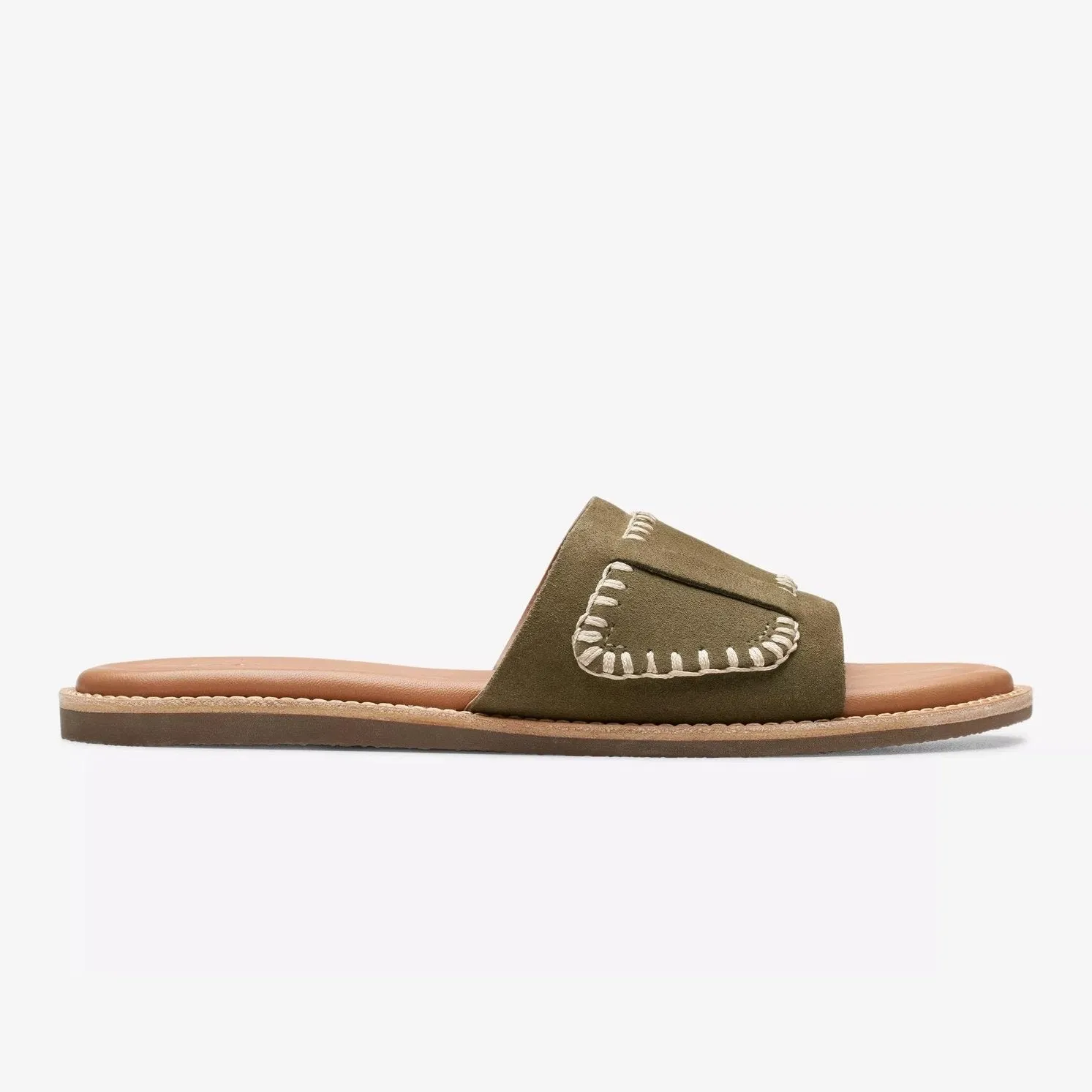 Clarks Women's Maritime Mule Olive Suede 26176401