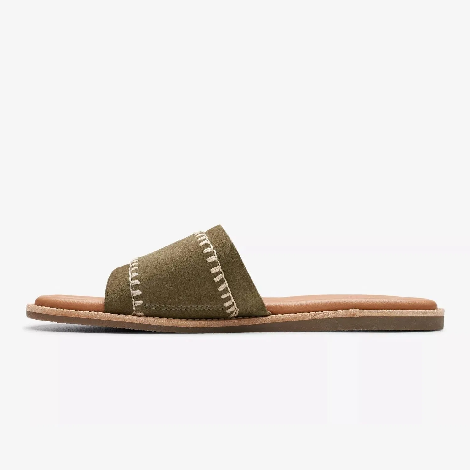 Clarks Women's Maritime Mule Olive Suede 26176401