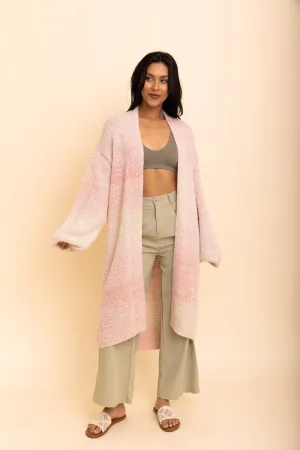 Cozy Knit Ombre Longline Cardigan