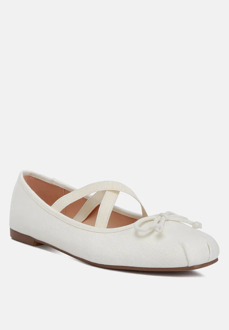 Criss Cross Strap Ballet Flats By Ruw