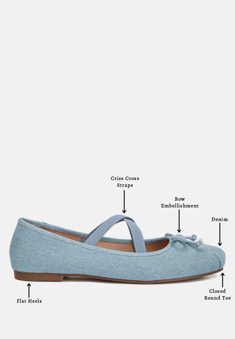 Criss Cross Strap Ballet Flats By Ruw