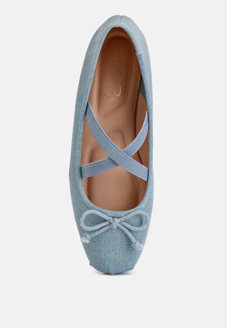 Criss Cross Strap Ballet Flats By Ruw