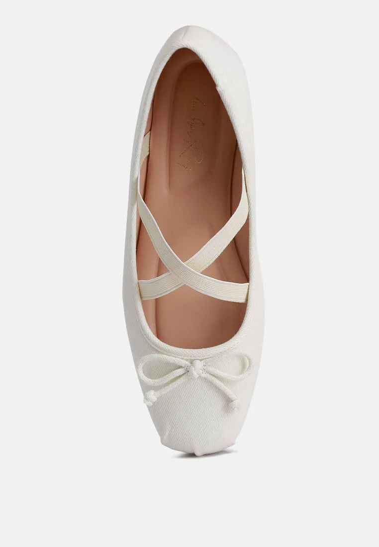 Criss Cross Strap Ballet Flats By Ruw