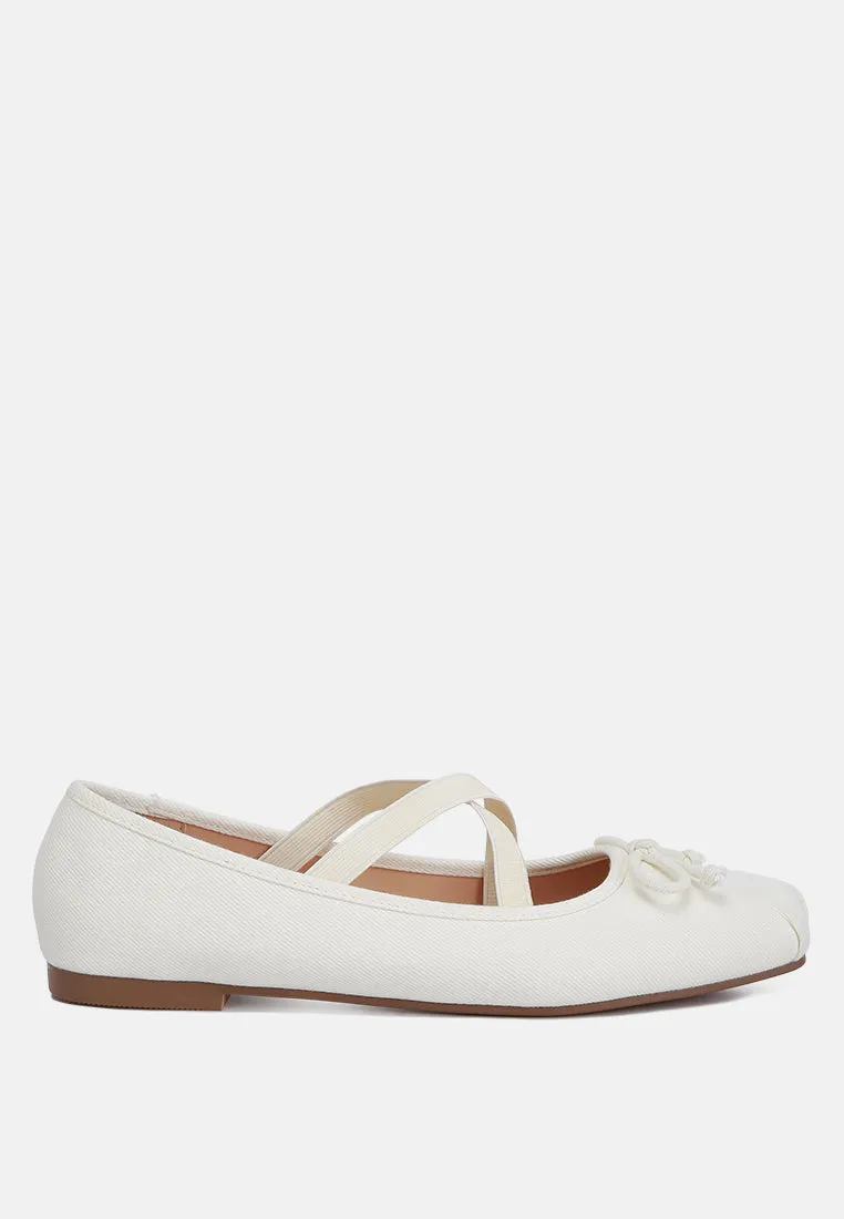 Criss Cross Strap Ballet Flats By Ruw