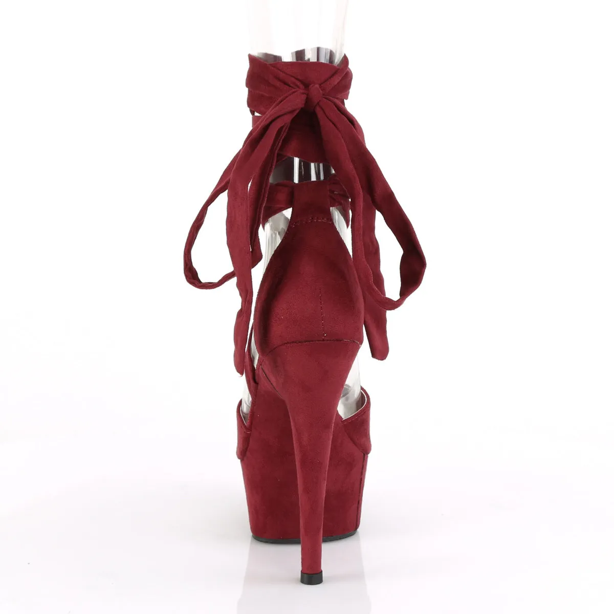 DELIGHT-679  Burgundy Faux Suede/Burgundy Faux Suede