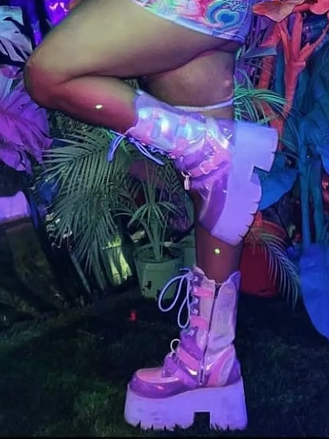 DEMONIA ASHES-120 BOOTS - PINK LAVENDER ✰ PRE ORDER ✰